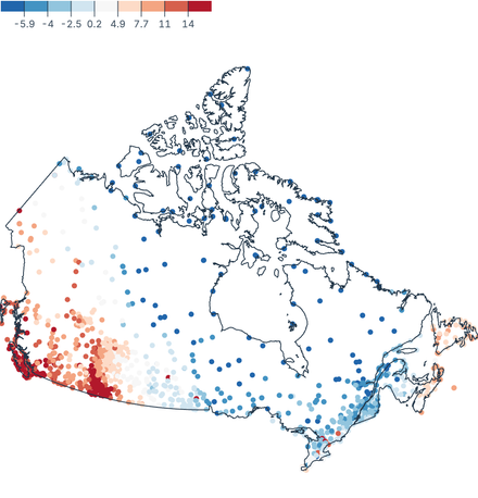 Weather station map Weather station map